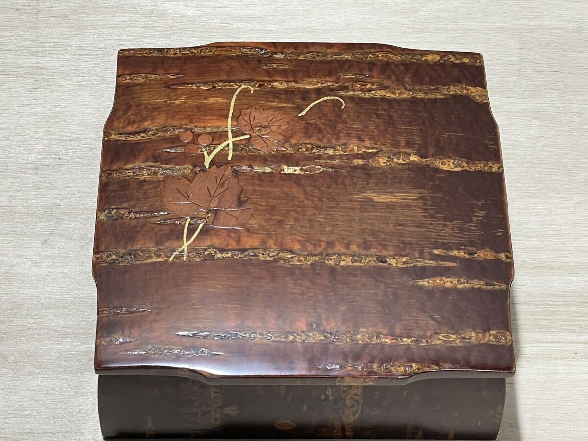 天然木　菓子器　 古道具　工芸品 天然木製漆塗 塵取形 菓子皿 5枚セット ちりとり形 - 生活骨董と